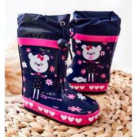 Galoșii de cauciuc pentru copii Ursul Zinstina de culoare albastru marină 2