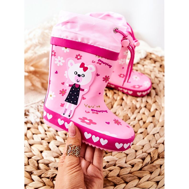 Copii din cauciuc roz Galoshes Ursul lui Zinstina 1