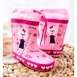 Copii din cauciuc roz Galoshes Ursul lui Zinstina 2
