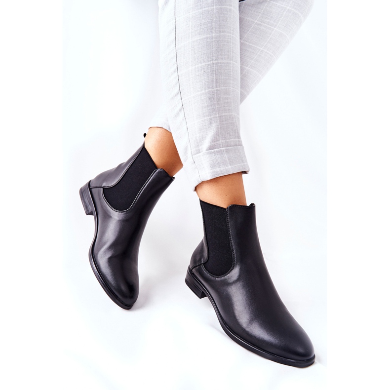 Cizme din piele Sergio Leone BT523 Negru 2