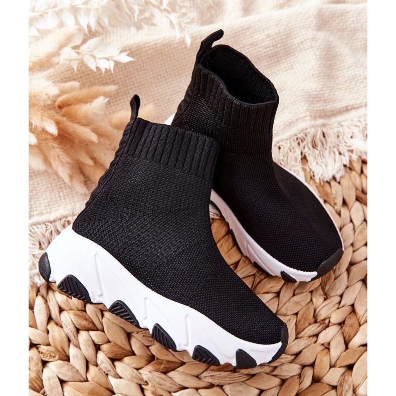 FR1 Pantofi sport de tineret negri pentru copii Callobe negru 2