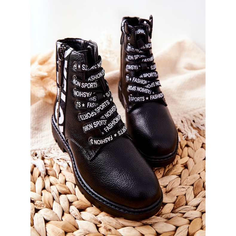 Vinceza Cizme copii Lucrători Pomeroy negru 1