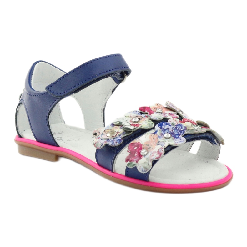Bartek Sandalki Gladiatikki 16168 Cornflower decorat cu flori albastru 1