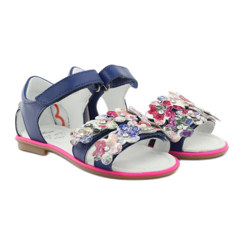 Sandale gladiator Bartek 19168 bleumarin multicolor roz multicolor 4