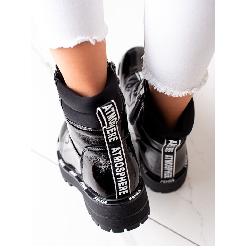 Botine Artiker din piele neagra negru 1