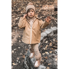 FR1 Cizme de zăpadă pentru copii cu blană roz auriu Bonni de aur 1