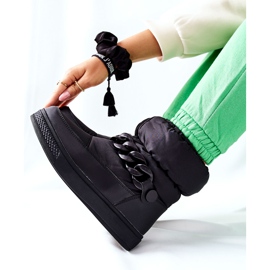 S.Barski Cizme de zăpadă calde negre pentru femei Khariche negru 2