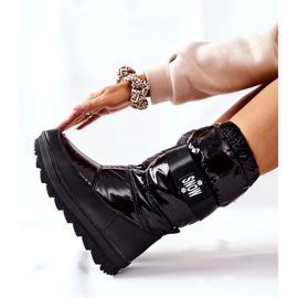 S.Barski Cizme de zăpadă calde cu membrana înaltă de damă Eunousa neagră negru 2