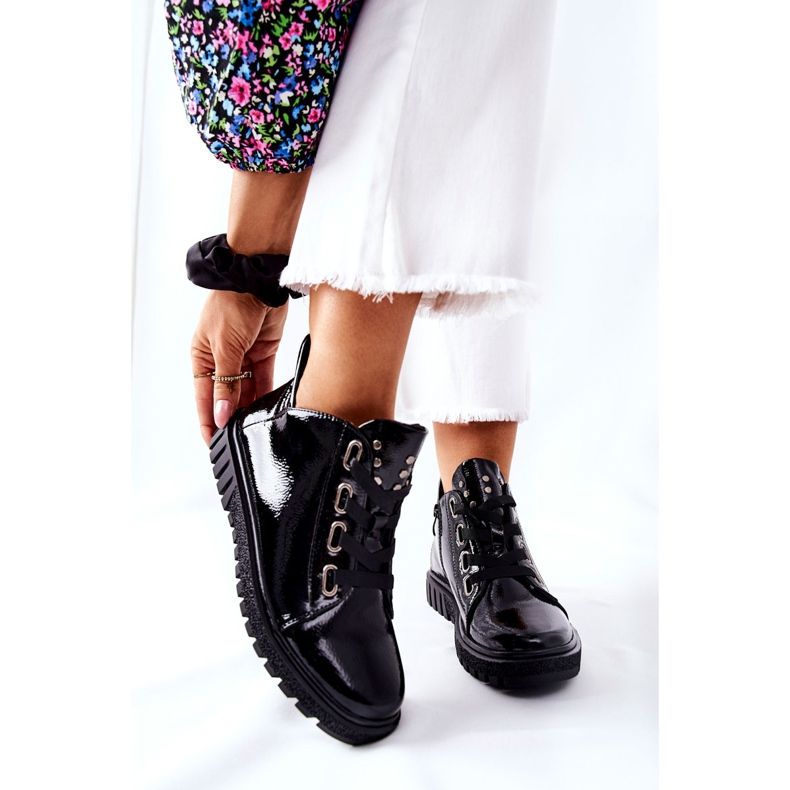 Pantofi lăcuți Sergio Leone PB210 Negru 1