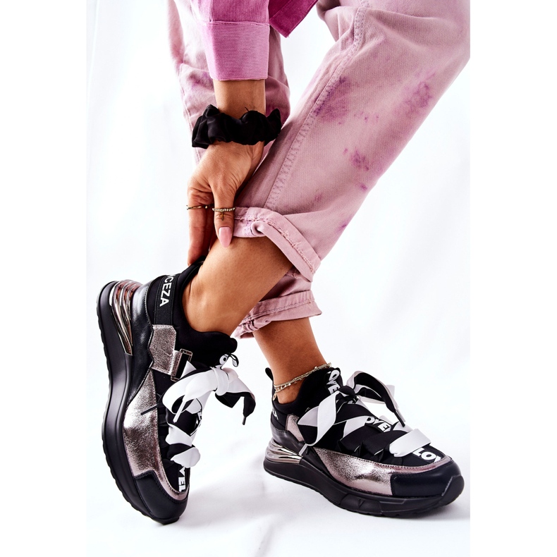 Vinceza Încălțăminte sport Tenis negru și argintiu Dexla 2