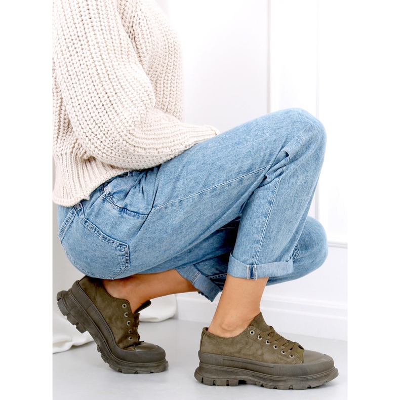 Adidași cu talpa înaltă Lily Green verde 1