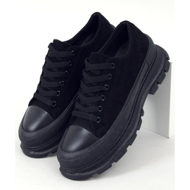 Adidași cu talpă înaltă Lily Black negru 1
