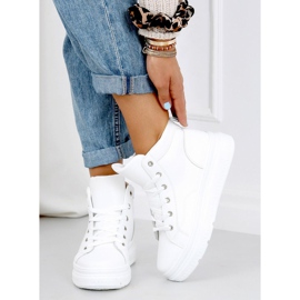 Adidași înalți Ava White alb 1