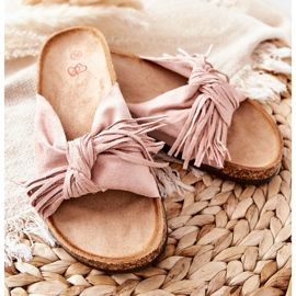 FW1 Papuci Taryne roz pe talpa de plută 2