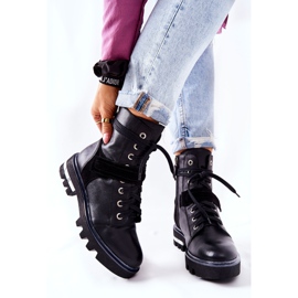 Cizme de muncitor din piele neagră Maciejka 05219-01 negru 1