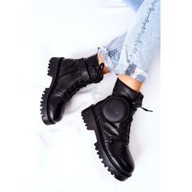 Muncitori calzi din piele cu rinichi Big Star II274430 Negru 2