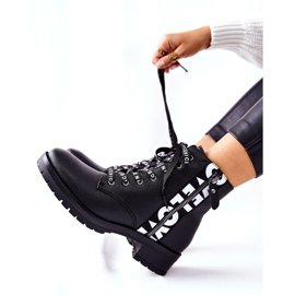 POTOCKI Cizme din piele Muncitori pe fermoar negru Henri 1