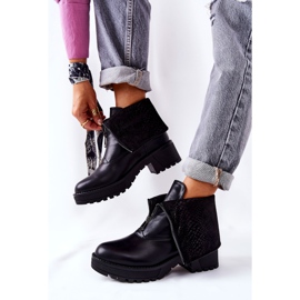 Vinceza Cizme din piele cu toc înalt Challonte negru 2