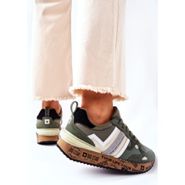 Încălțăminte sport de damă Big Star II274299 Kaki verde 1