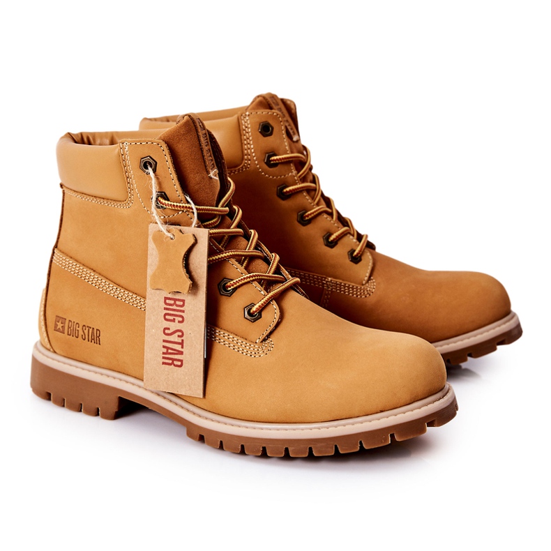 Cizme din piele Trappers Big Star II174264 Camel maro 1 Cizme din piele Trappers Big Star II174264 Camel maro 1