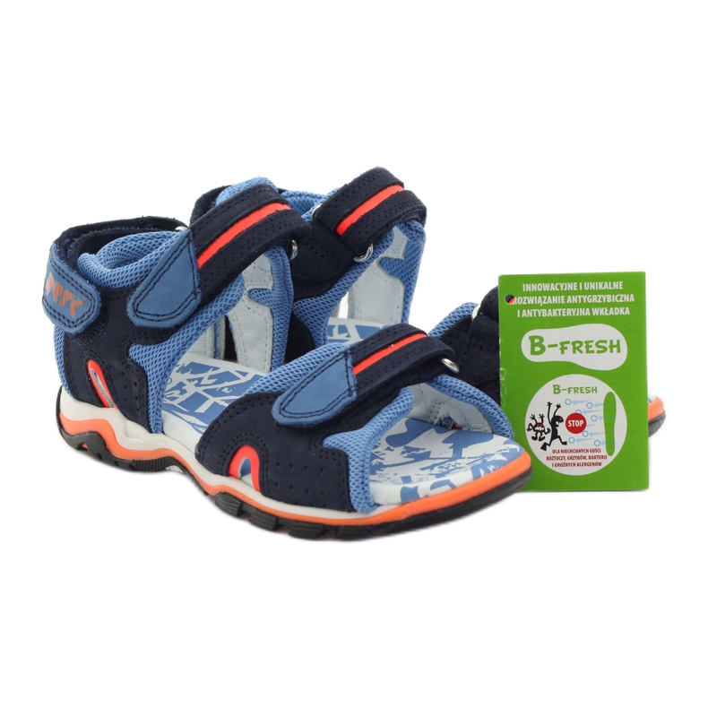 Bartek Sandale din piele pentru băieți bleumarin albastru 4 Bartek Sandale din piele pentru băieți bleumarin albastru 4