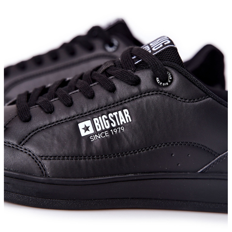 Memory Foam Big Star II174169 Adidași din piele neagră negru 1