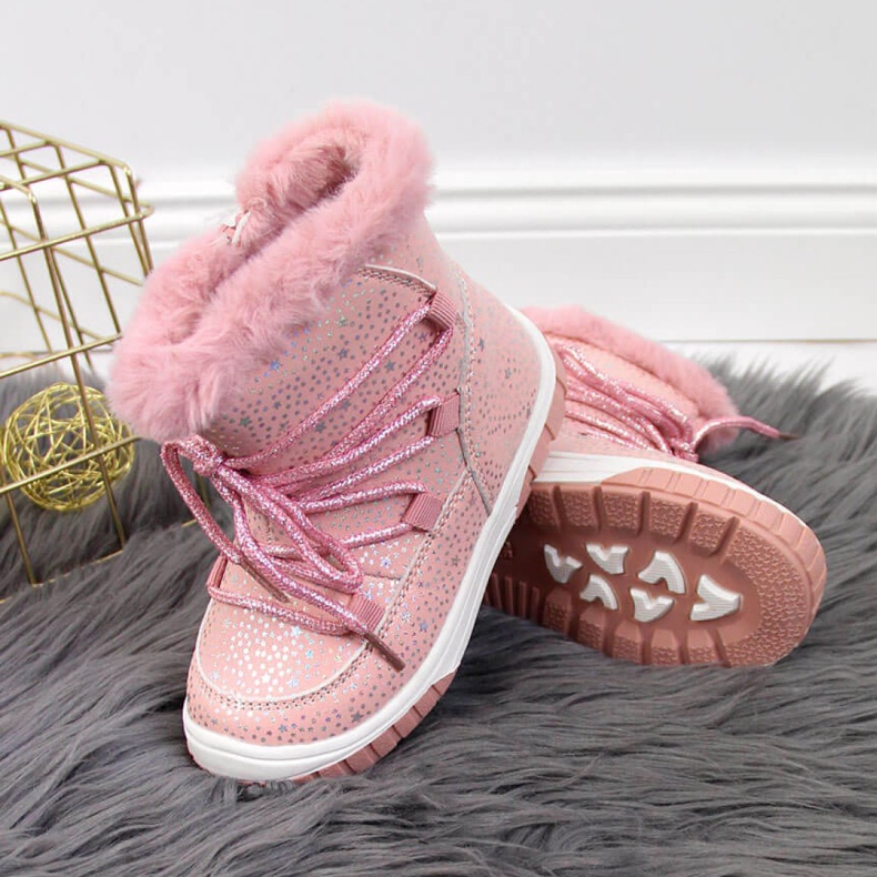 Ghete izolate Jr EVE325B roz alb 2