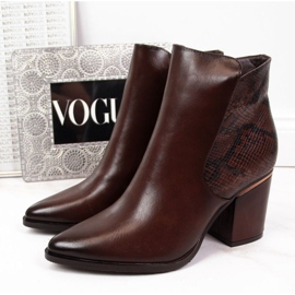 Ghete izolate din piele de șarpe Potocki W WOL31B maro 1 Ghete izolate din piele de șarpe Potocki W WOL31B maro 1