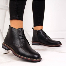 Cizme izolate din piele T.Sokolski W SCA141 negru alb 1