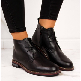 Cizme izolate din piele T.Sokolski W SCA141 negru alb 2