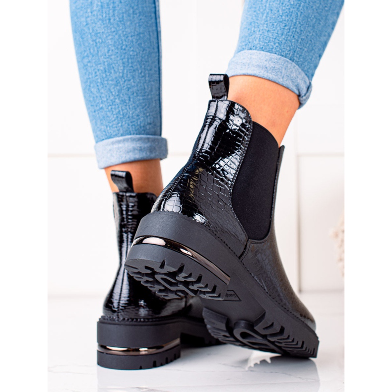 Cizme Chelsea negre de Sergio Leone negru 1