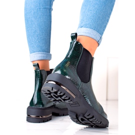 Cizme lăcuite Łuska Sergio Leone TR746 Verde 1