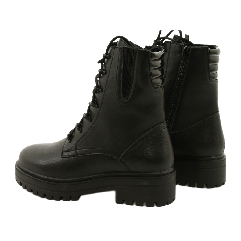 Cizme Piele Sergio Leone TR756 Laced Black negru 2