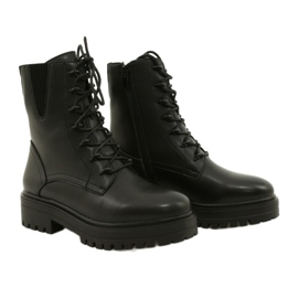 Cizme Piele Sergio Leone TR756 Laced Black negru 3