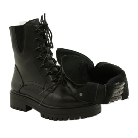 Cizme Piele Sergio Leone TR756 Laced Black negru 4