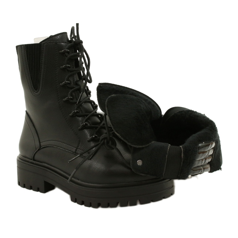 Cizme Piele Sergio Leone TR756 Laced Black negru 4