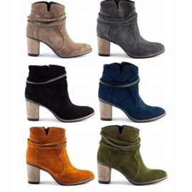 Olivier Cizme izolate pentru femei cu lanț gri 2