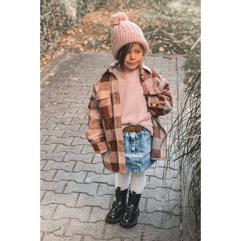 FR1 Cizme pentru copii Lanț negru cald Hinea 2