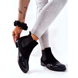 Cizme Slip-On din piele Laura Messi Negru 2096 2