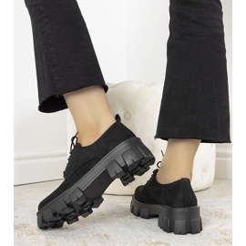 Pantofi negri pe talpa groasă Melisande negru 1