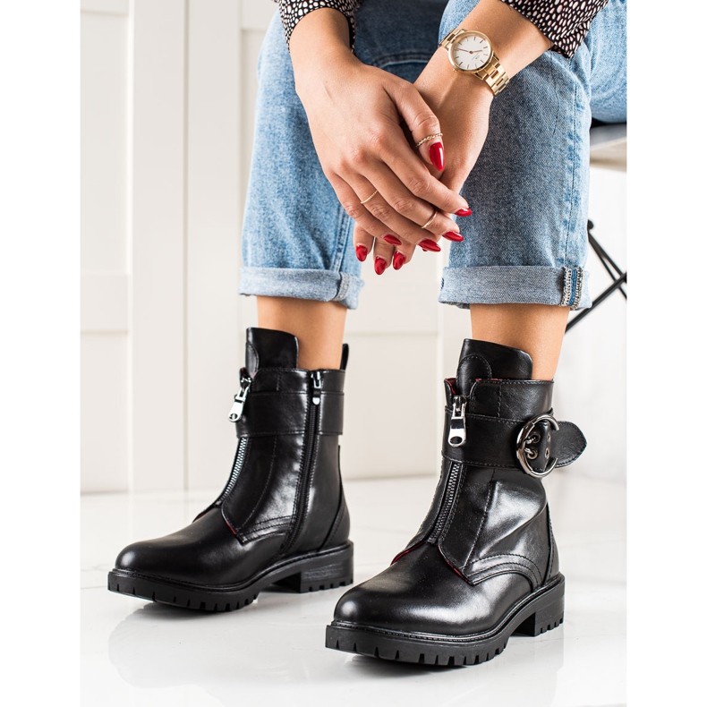 Erynn Muncitori negri cu cataramă negru 1