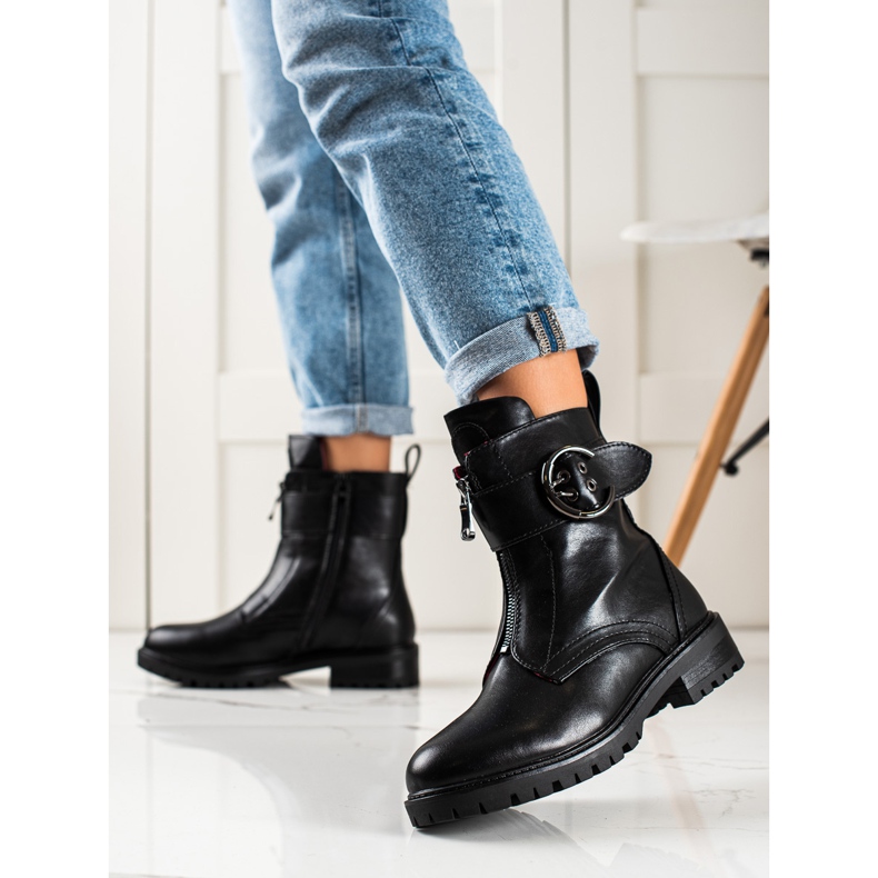 Erynn Muncitori negri cu cataramă negru 2 Erynn Muncitori negri cu cataramă negru 2