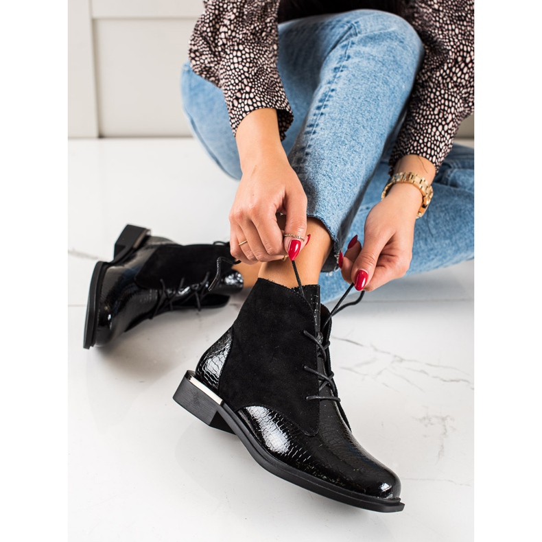 Cizme negre de la Sergio Leone negru 1 Cizme negre de la Sergio Leone negru 1