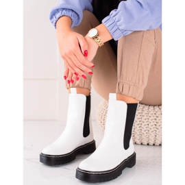 S. BARSKI Cizme înalte Chelsea pe platforma S.BARSKI alb 1