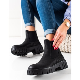 Cizme chelsea din piele ecologică de Sergio Leone negru 1