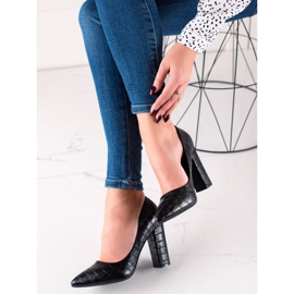 Sweet Shoes Pompe negre cu piele ecologică negru 1