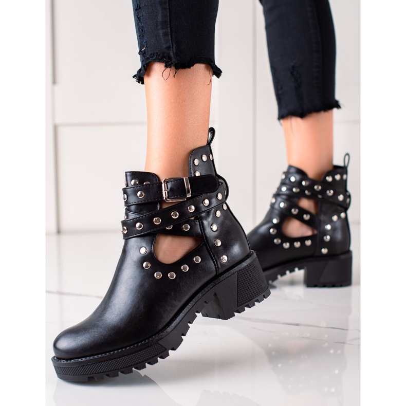 Bestelle Muncitori la modă cu pietre de stras negru 1