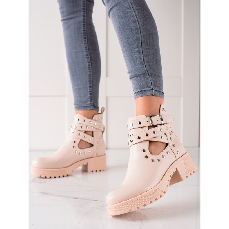 Bestelle Muncitori la modă cu pietre de stras bej 2