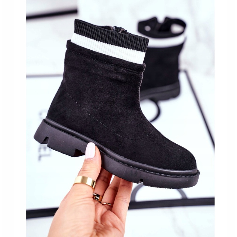 Apawwa Ghete pentru copii negri calzi Pinko negru 1