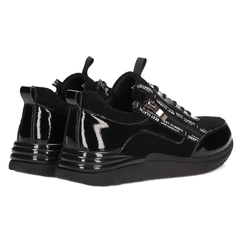 Adidași din piele Filippo DP3149 / 21 BK negru 4
